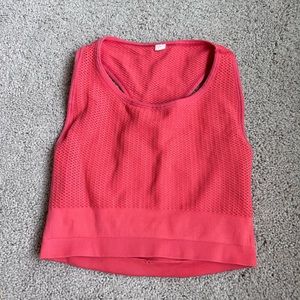 Alo Yoga Coral Mesh Crop Top - Size S